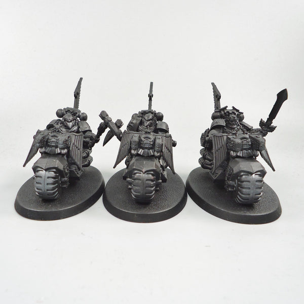 Dark Angels Ravenwing Bikes x3 Undercoated - Warhammer 40k Space Marines 40,000