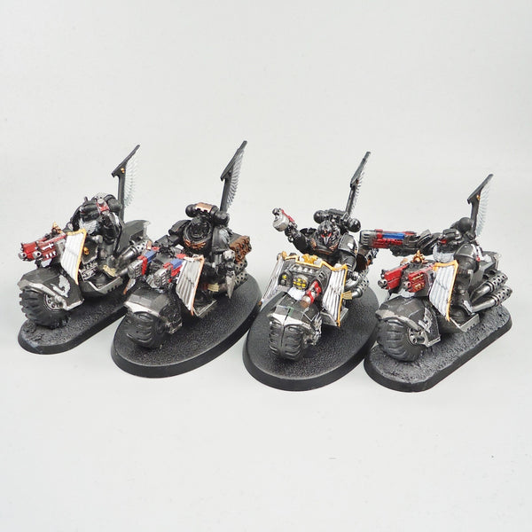 Dark Angels Ravenwing Bikes x4 Part Painted - Warhammer 40k Space Marines 40,000