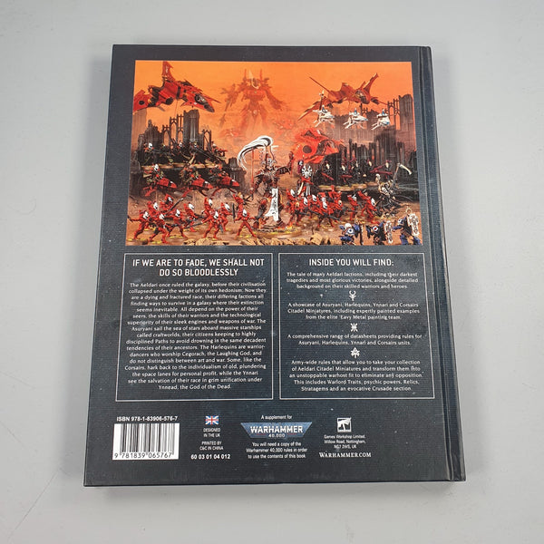 Warhammer 40k 9th Edition Aeldari Eldar Codex Army Supplement Hardback Book