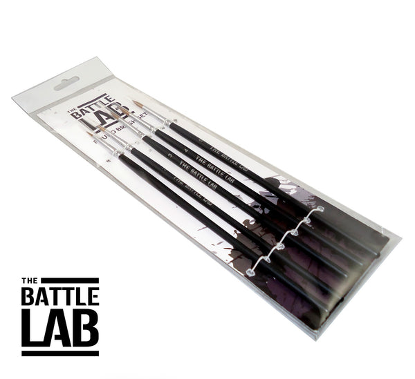 Wargaming Paint Brush Set of 5 Round Brushes for Miniatures, Models, Warhammer