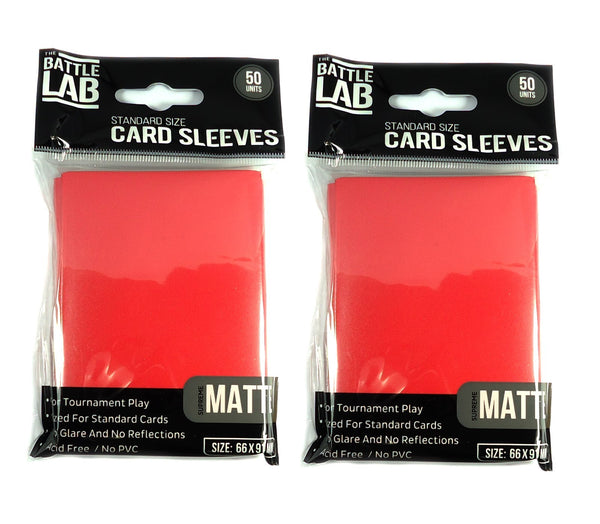 100 Trading Card Sleeves Double Matte Standard Size Protectors for Pokemon, MTG