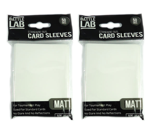 100 Trading Card Sleeves Double Matte Standard Size Protectors for Pokemon, MTG