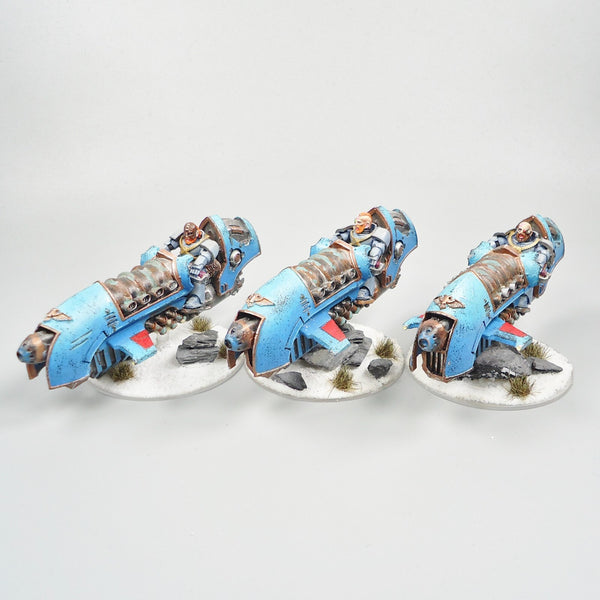 Space Wolves Scimitar Jetbikes x3 Painted - Warhammer 40k Army Space Marines