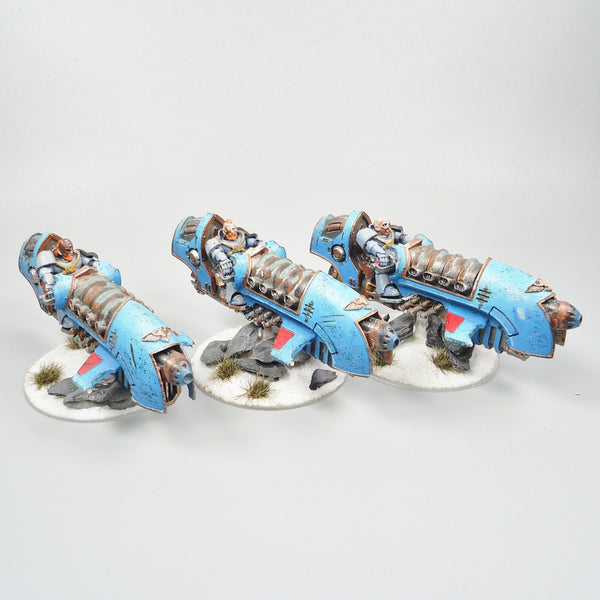 Space Wolves Scimitar Jetbikes x3 Painted - Warhammer 40k Army Space Marines