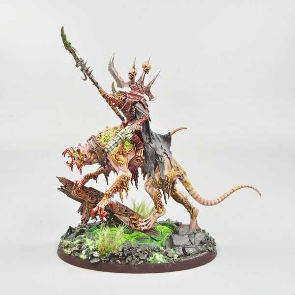 Skaven Clawlord on Gnaw-Beast Painted - Warhammer Army Fantasy Age of Sigmar