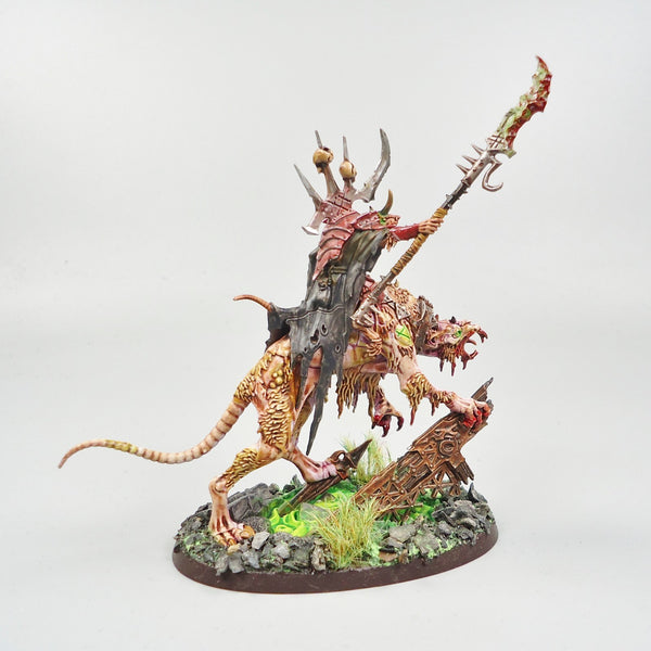 Skaven Clawlord on Gnaw-Beast Painted - Warhammer Army Fantasy Age of Sigmar