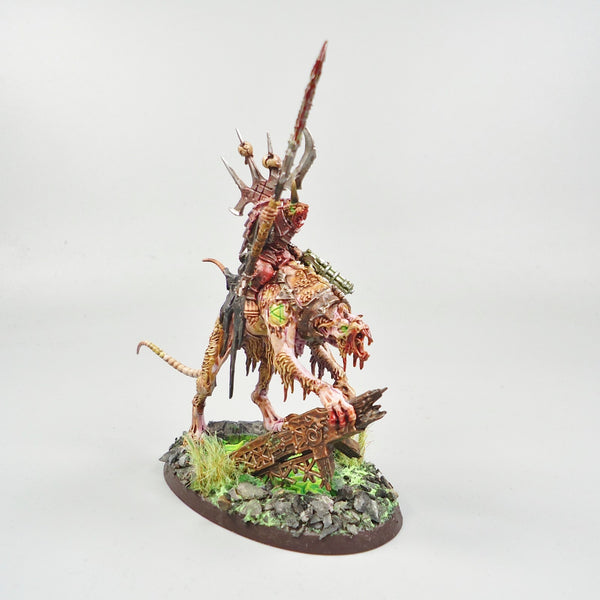 Skaven Clawlord on Gnaw-Beast Painted - Warhammer Army Fantasy Age of Sigmar