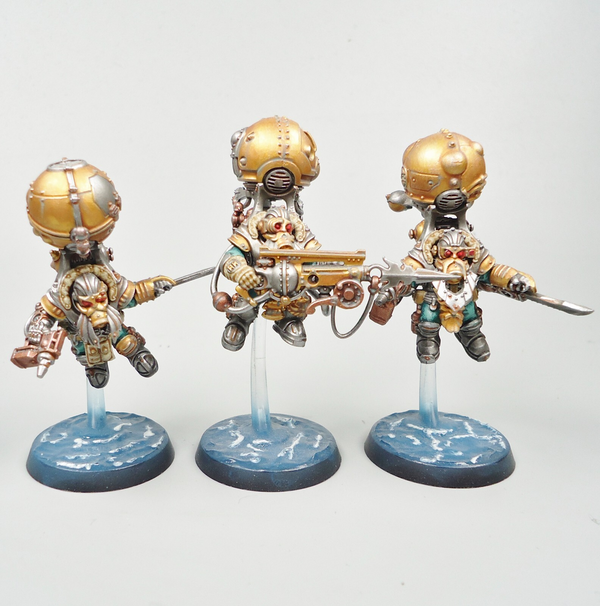 Kharadron Overlords Endrinriggers x3 Painted - Warhammer Age Of Sigmar