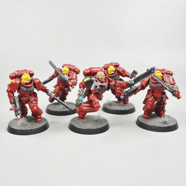 Blood Angels Assault Intercessors x5 Painted - Warhammer 40k Army Space Marines