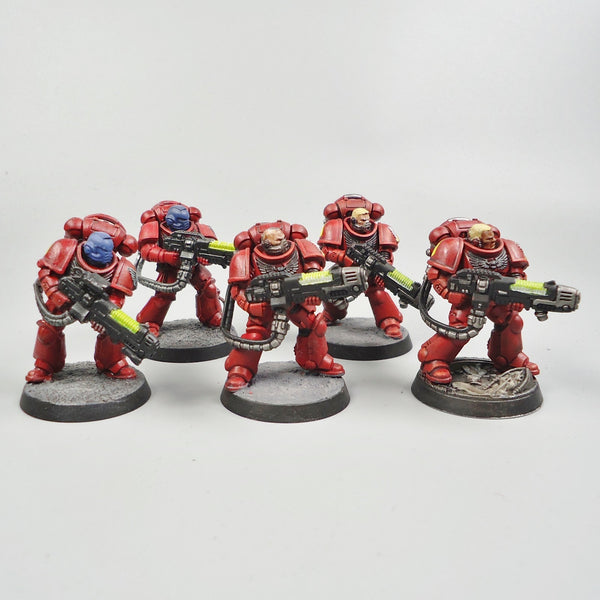 Blood Angels Hellblasters x5 Painted - Warhammer 40k Army Space Marines