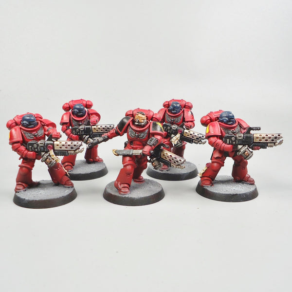 Blood Angels Infernus Marines x5 Painted - Warhammer 40k Army Space Marines