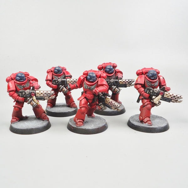 Blood Angels Infernus Marines x5 Painted - Warhammer 40k Army Space Marines