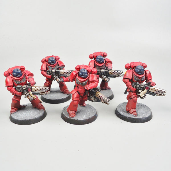 Blood Angels Infernus Marines x5 Painted - Warhammer 40k Army Space Marines