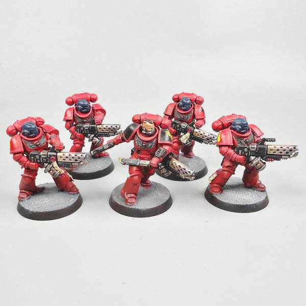 Blood Angels Infernus Marines x5 Painted - Warhammer 40k Army Space Marines