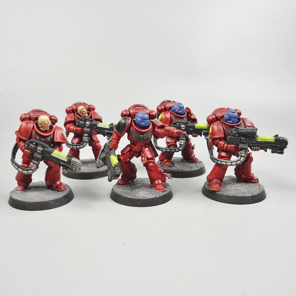 Blood Angels Hellblasters x5 Painted - Warhammer 40k Army Space Marines