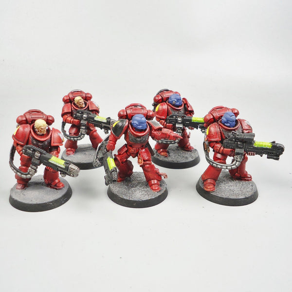 Blood Angels Hellblasters x5 Painted - Warhammer 40k Army Space Marines