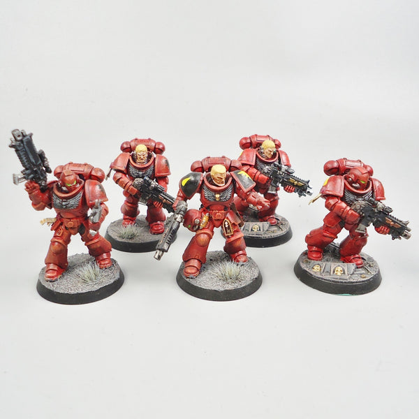 Blood Angels Intercessors x5 Painted - Warhammer 40k Army Space Marines