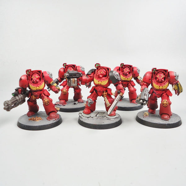 Blood Angels Terminators x5 Painted - Warhammer 40k Army Space Marines