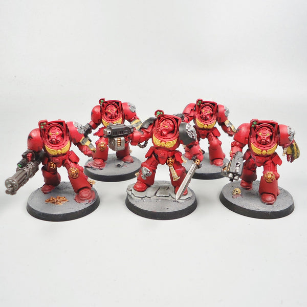 Blood Angels Terminators x5 Painted - Warhammer 40k Army Space Marines