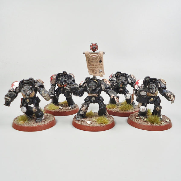 Black Templars Terminators x5 Painted - Warhammer 40k Space Marines