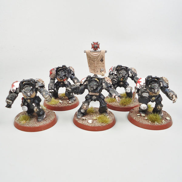 Black Templars Terminators x5 Painted - Warhammer 40k Space Marines