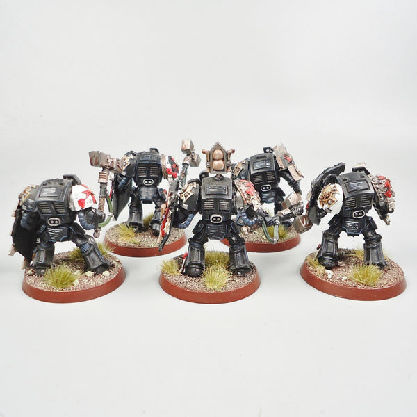 Black Templars Assault Terminators x5 Painted - Warhammer 40k Space Marines