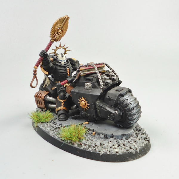 Imperial Fists Chaplain On Bike Painted -  Warhammer 40k Space Marines
