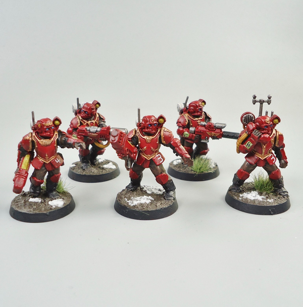 Astra Militarum Tempestus Scions x5 Painted -  Warhammer 40k Army Imperial Guard