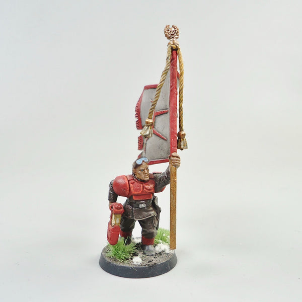 Astra Militarum Command Banner Man Painted -  Warhammer 40k Army Imperial Guard