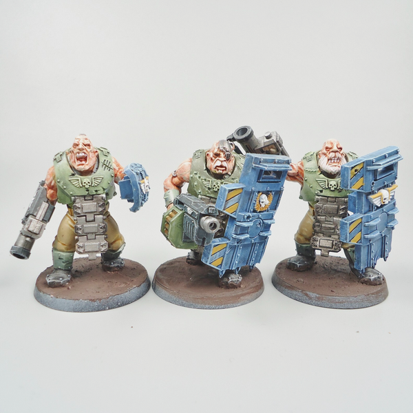 Warhammer 40k Army Astra Militarum Bullgryns x3 Painted