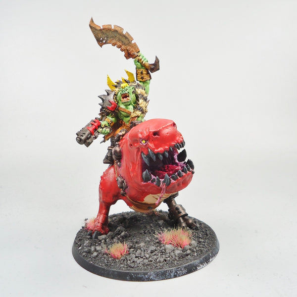 Ork Boss On Squigosaur Painted And Based - Warhammer 40k - GW - 40,000 - Orks