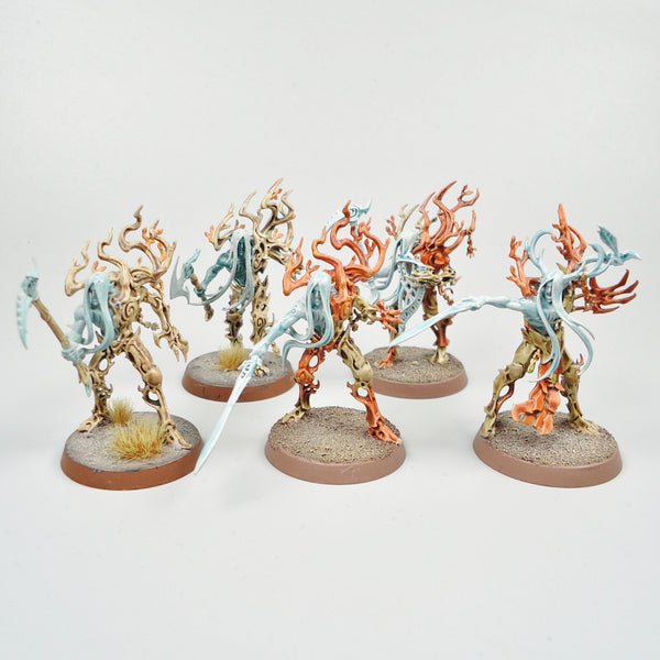 Sylvaneth Tree Revenants x5 Painted - Warhammer Fantasy - Age of Sigmar