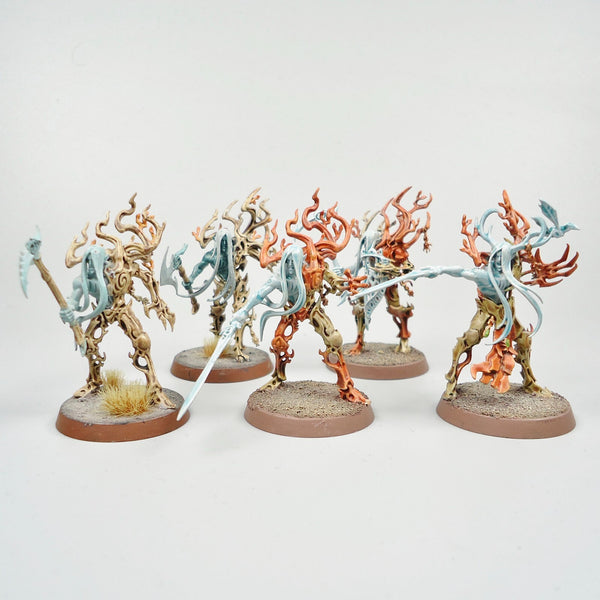 Sylvaneth Tree Revenants x5 Painted - Warhammer Fantasy - Age of Sigmar