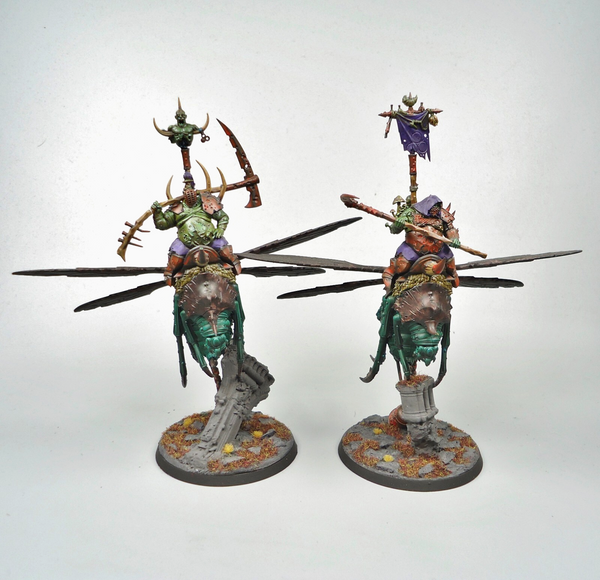 Pusgoyle Blightlords x2 Painted - Warhammer Age Of Sigmar - Maggotkin of Nurgle