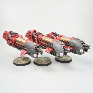 Flesh Tearers Scimitar Jetbikes x3 Painted - Warhammer 30k - Space Marines