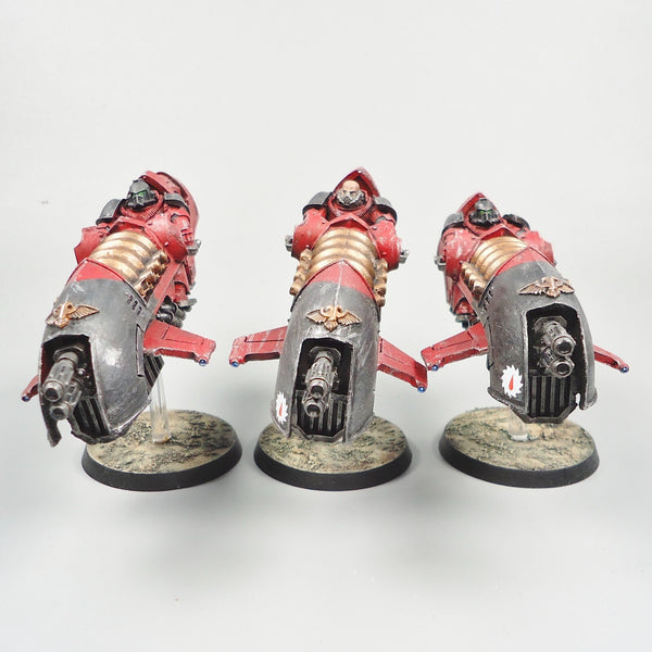 Flesh Tearers Scimitar Jetbikes x3 Painted - Warhammer 30k - Space Marines