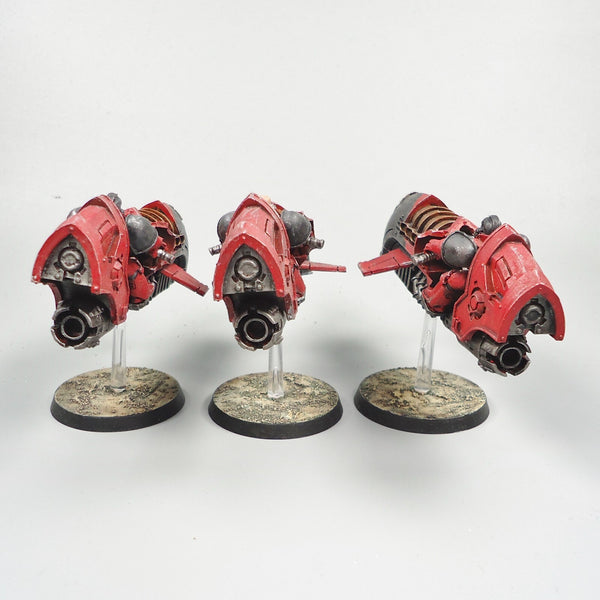 Flesh Tearers Scimitar Jetbikes x3 Painted - Warhammer 30k - Space Marines