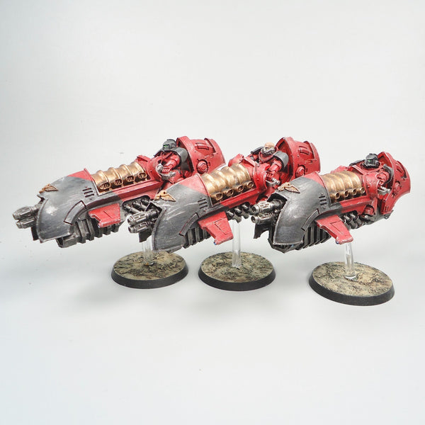 Flesh Tearers Scimitar Jetbikes x3 Painted - Warhammer 30k - Space Marines