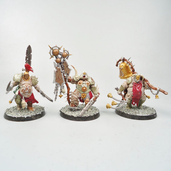 Putrid Blightkings x5 Painted - Death Guard Warhammer 40k Chaos Space Marines