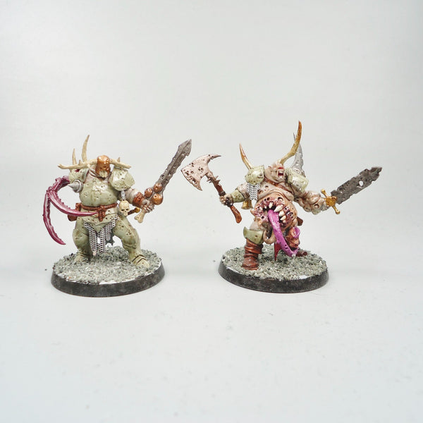 Putrid Blightkings x5 Painted - Death Guard Warhammer 40k Chaos Space Marines