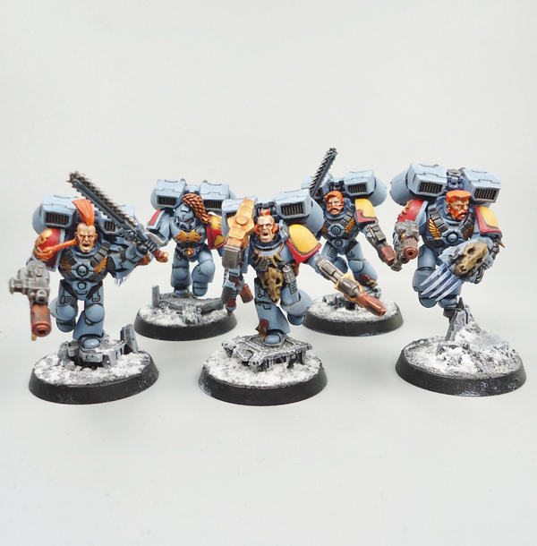 Space Wolves - Jump Pack Marines x5 Painted -  Warhammer 40k - Space Marines GW