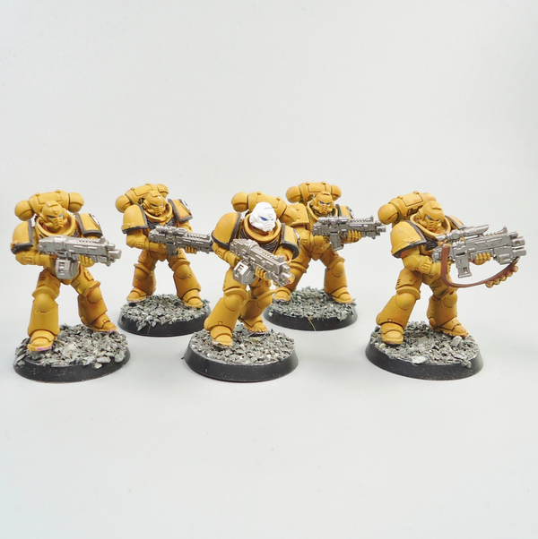 Imperial Fists Primaris Intercessors x5 Painted -  Warhammer 40k  Space Marines