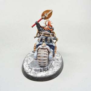 Warhammer 40k Space Wolves Chaplain On Bike Painted - Space Marines, GW, 40,000