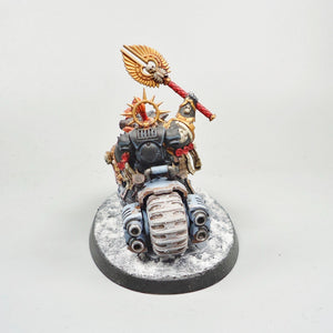 Warhammer 40k Space Wolves Chaplain On Bike Painted - Space Marines, GW, 40,000