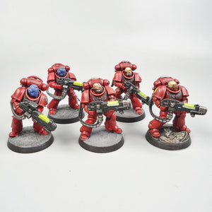 Blood Angels Hellblasters x5 Painted - Warhammer 40k Army Space Marines