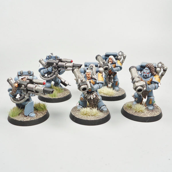 Space Wolves Heavy Weapons Marines x5 Painted - Warhammer 40k Army Space Marines