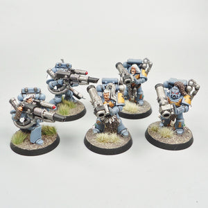 Space Wolves Heavy Weapons Marines x5 Painted - Warhammer 40k Army Space Marines
