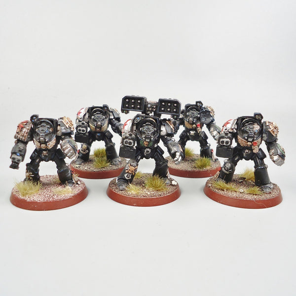 Black Templars Terminators x5 Painted - Warhammer 40k Space Marines