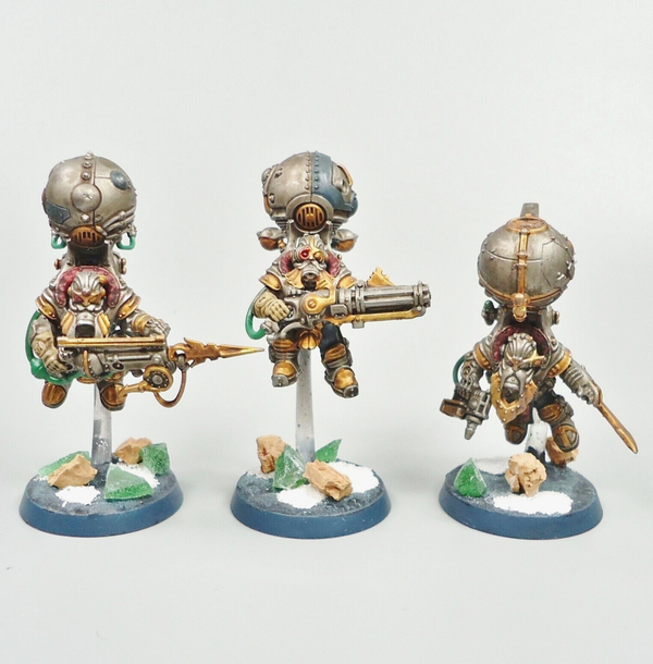 Kharadron Overlords Endrinriggers x3 Painted - Warhammer Age Of Sigmar