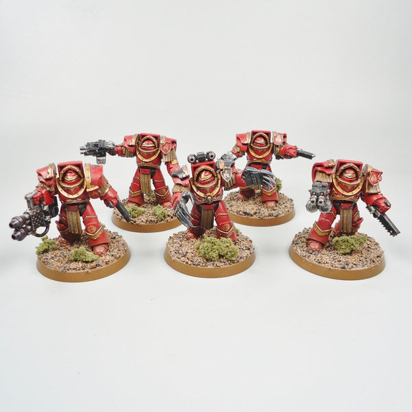 Blood Angels - Cataphractii Terminators x5 Painted  Warhammer 30k - Horus Heresy